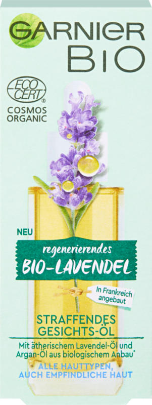 Garnier Bio straffendes Gesichtsöl mit Lavendel, 30 ml