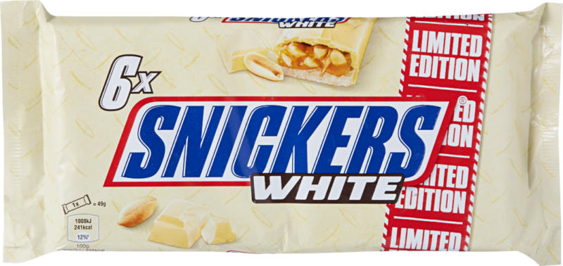 Snickers White Limited Edition, 6 x 49 g