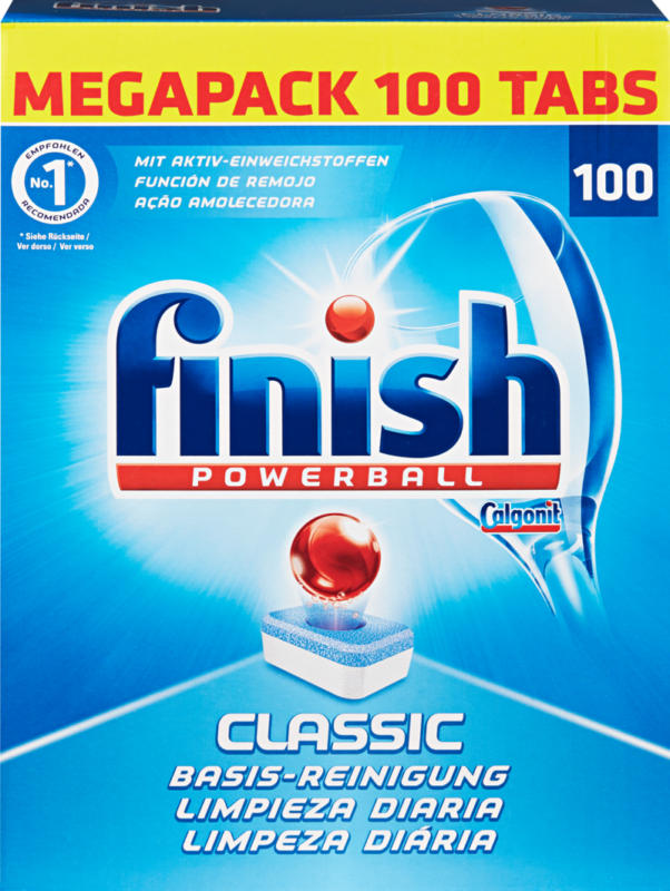 Tablettes lave-vaisselle Finish Calgonit, Classic, 100 tablettes
