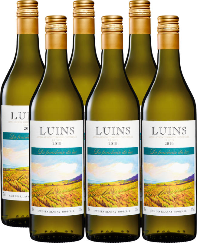 La Fraîcheur du Lac Luins AOC La Côte, 2019, Waadt, Schweiz, 6 x 70 cl