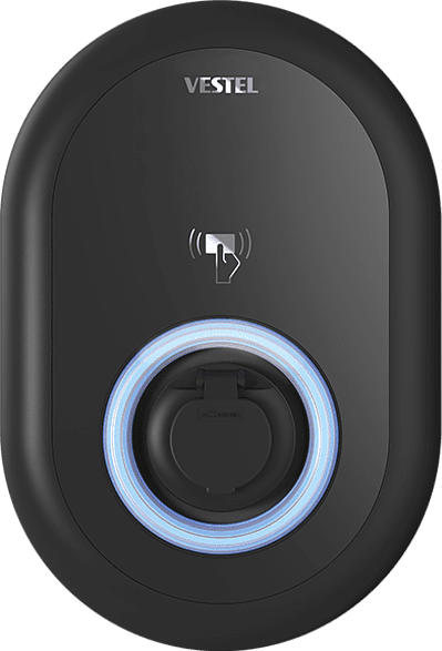 VESTEL EVC04-AC11 HOME PLUS Ladestation für Elektrofahrzeuge, Schwarz