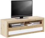 Möbelix TV-Lowboard Kashmir New B: 142 cm Artisan Eiche, Weiß