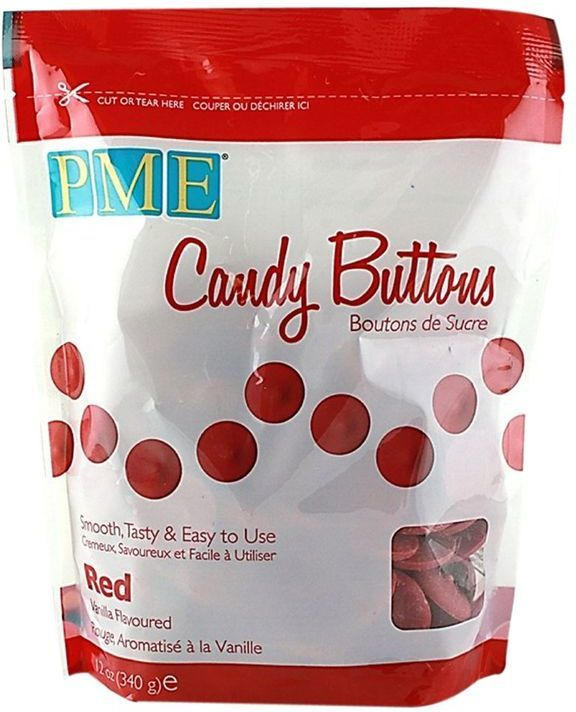 PME Candy Buttons 340 g rot