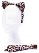 PAGRO DISKONT Verkleidungsset ”Leopard” mit Schwanz und Ohren