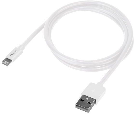 MLINE Lightning/USB Datenkabel 1 m weiss