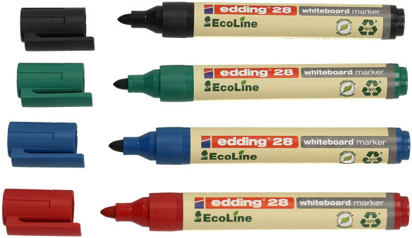 EDDING Whiteboardmarker-Set 28 "Ecoline" Rundsitze 1,5-3 mm mehrere Farben