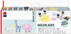 MARABU Acryl-Softfarbe "Decor Soft" Starter-Set 6 x 15 ml inkl. Pinsel