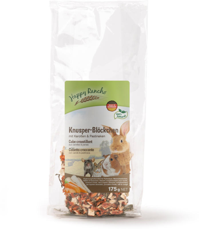 Happy Rancho Nagersnack Knusper-Blöckchen mit Karotten 175g