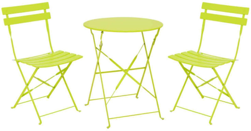 Bistro-Set Campos 3-teilig grün -