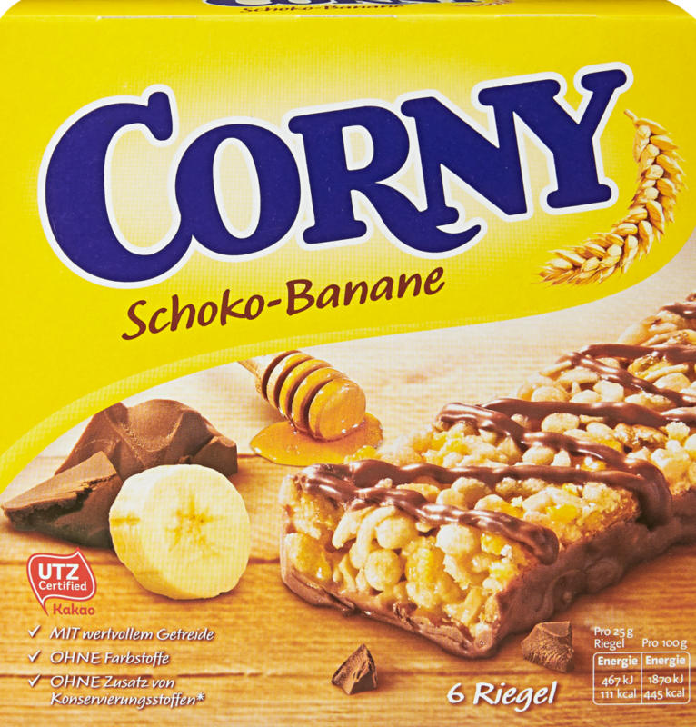 Corny Classic Riegel, Schoko-Banane, 6 x 25 g