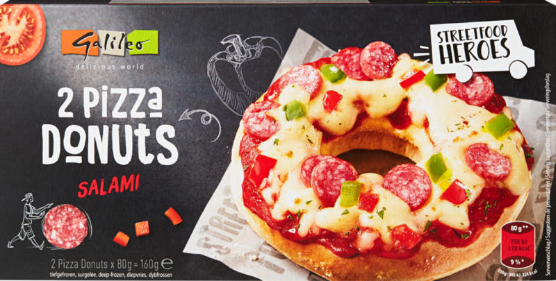 Galileo Pizza-Donuts Salami, 160 g