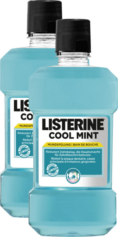 Listerine Mundspülung, Cool Mint, 2 x 500 ml