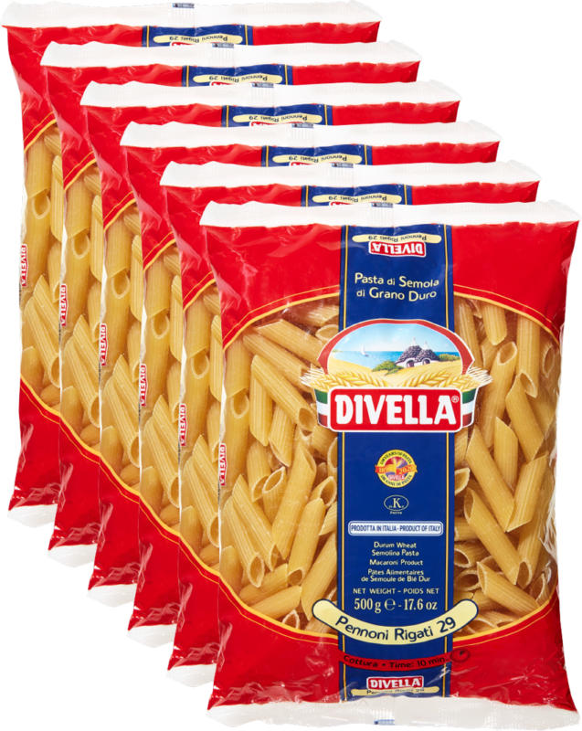 Divella Pennoni Rigati 29, 6 x 500 g