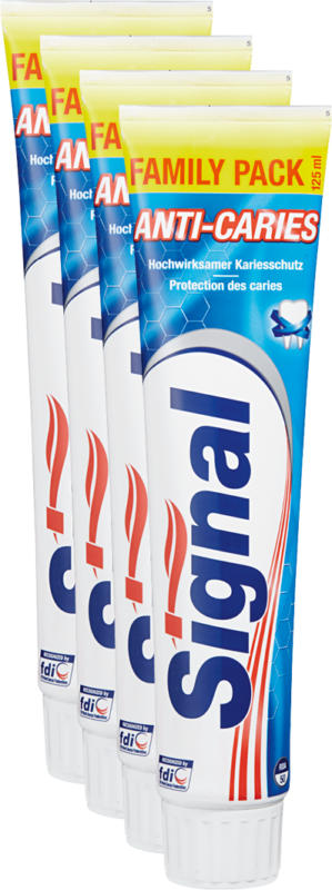 Dentifrice Anti-caries Signal, 4 x 125 ml