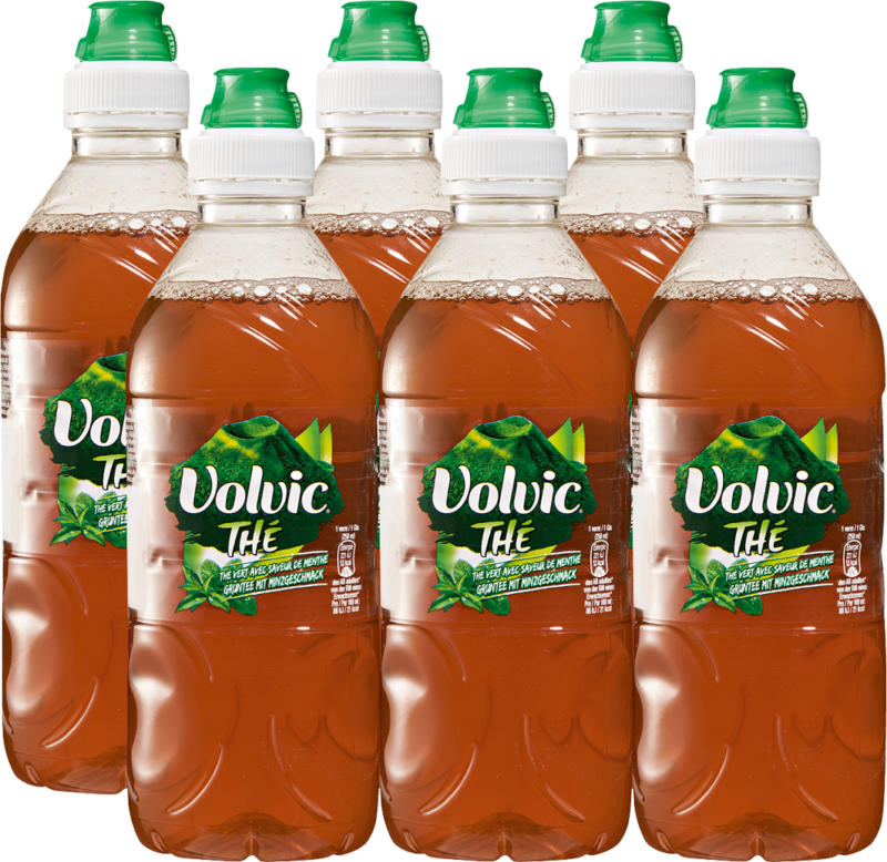 Volvic Grüntee Minze, 6 x 75 cl