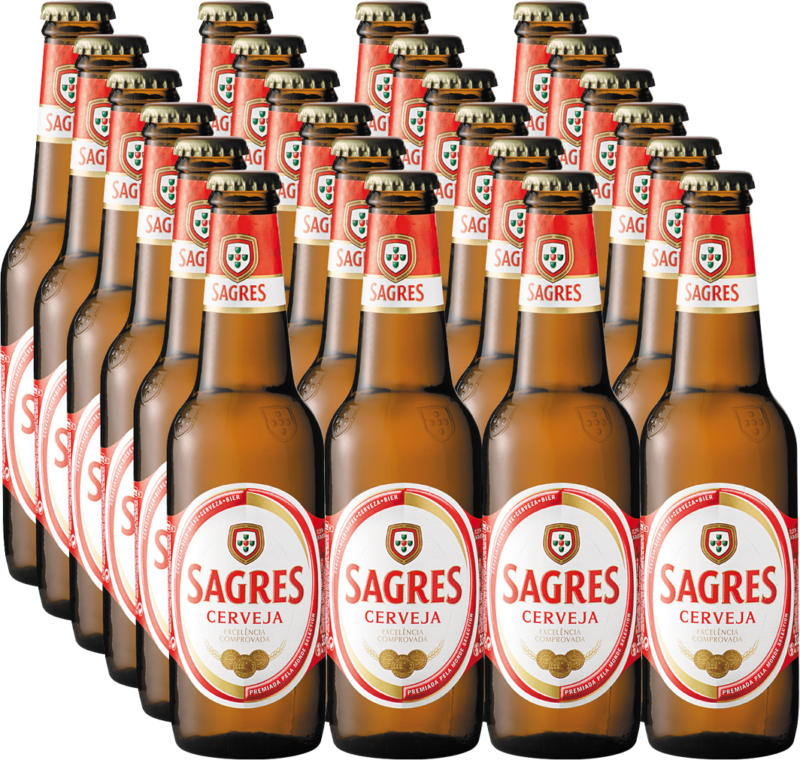 Birra Sagres, 24 x 33 cl