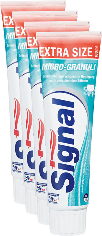 Signal Zahnpasta Micro-Granuli, 4 x 100 ml