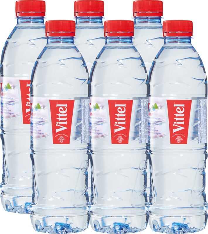 Vittel Mineralwasser, ohne Kohlensäure, 6 x 50 cl
