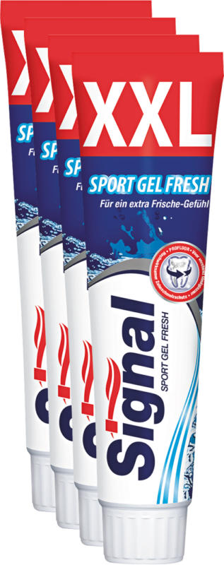 Signal Zahnpasta Sport Gel Fresh, XXL, 4 x 125 ml