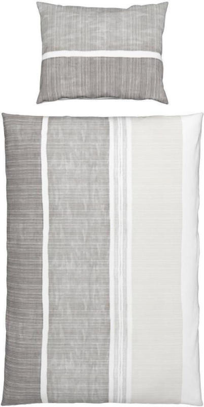 Bettwäsche Lola 140/200cm Braun/Weiß