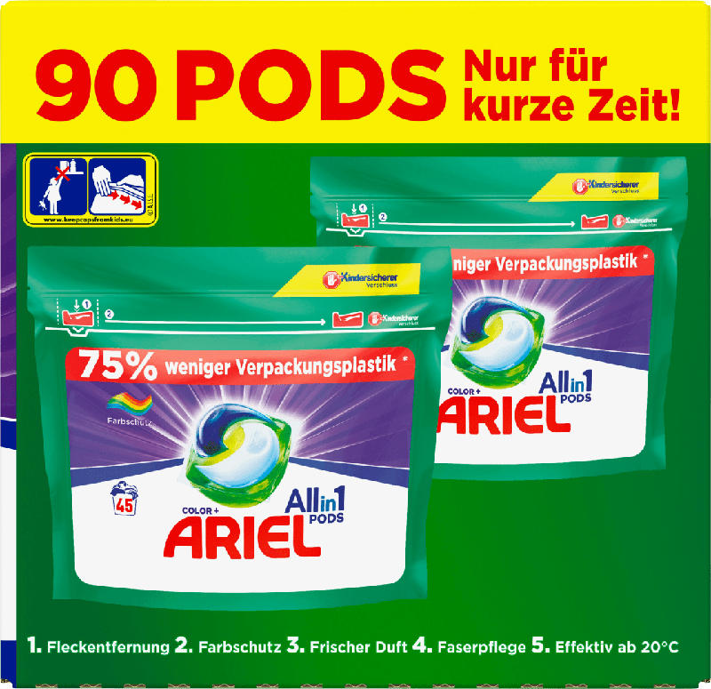 ARIEL Colorwaschmittel All-in-1 PODS 2x45