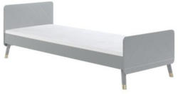 Bett in Grau