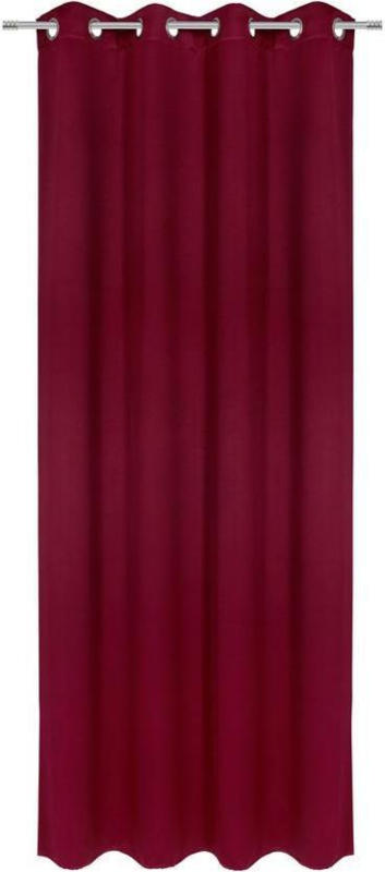Vorhang mit Ösen Elma B: 140cm, Rot
