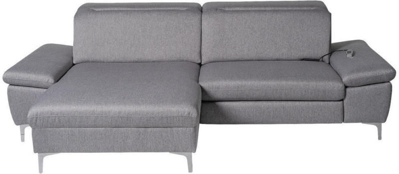 Wohnlandschaft in Textil Grau