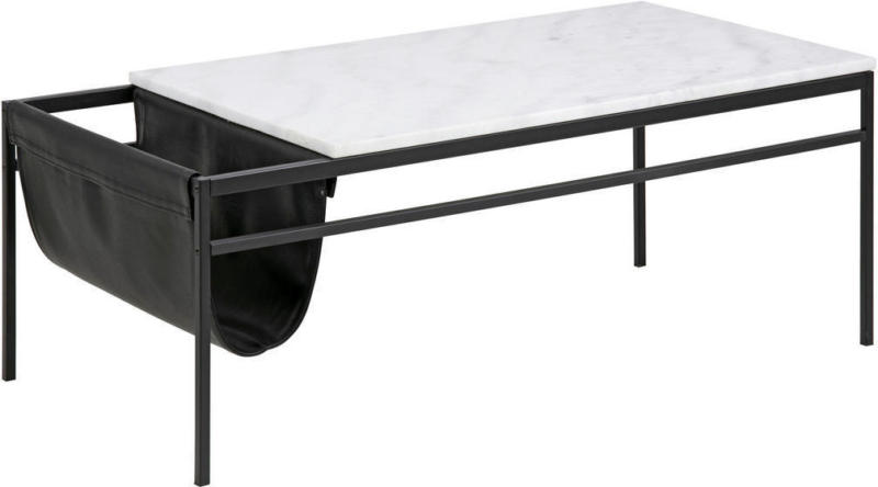 Couchtisch in Metall, Textil, Stein 115/58/45 cm