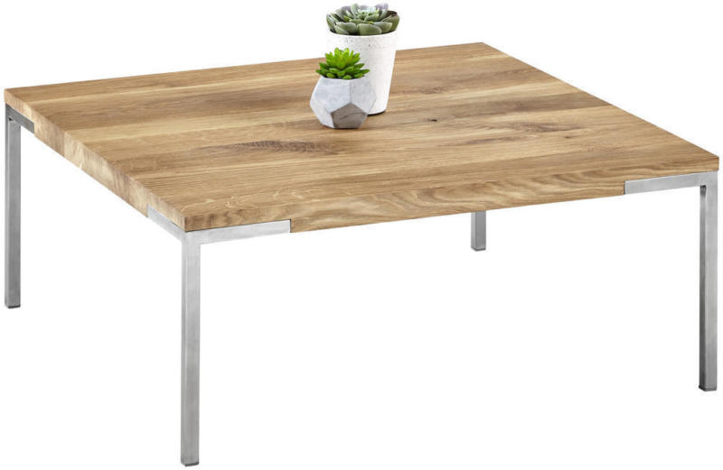 Couchtisch in Holz, Metall 80/80/34 cm