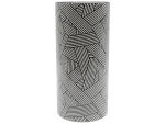 Vase GLORIA 14.5x14.5x30.5cm blanc, noir