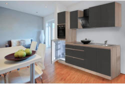 Einbauküche Küchenblock Möbelix Premium B: 270 cm Grau Hgl