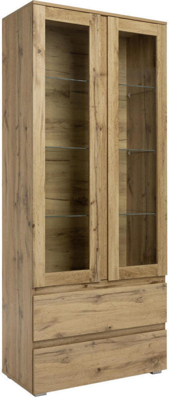 Vitrine in Eichefarben