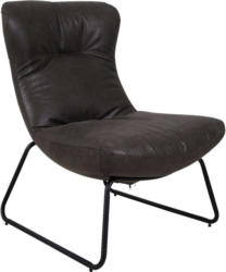 Sessel in Leder Anthrazit