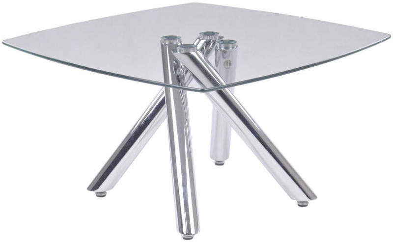 Couchtisch in Metall, Glas 80/80/45 cm
