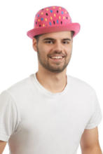 PAGRO DISKONT Hut gepunktet rosa