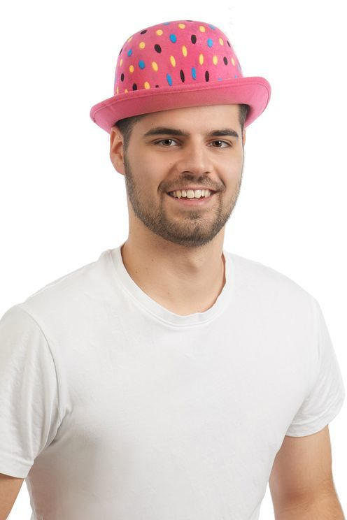 Hut gepunktet rosa