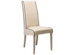 Chaise ROKO cuir synthétique écru, noir