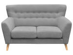 2er Sofa LEEDS Stoff grau