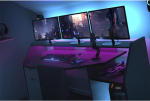 Gaming Schreibtisch E-GAMING grau