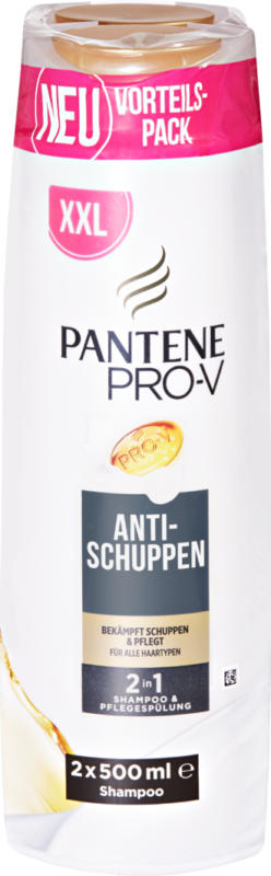 Shampoo Pantene Pro-V, Antiforfora 2in1, 2 x 500 ml