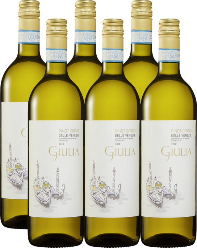 Giulia Pinot Grigio delle Venezie DOC, 2019, Venetien, Italien, 6 x 75 cl