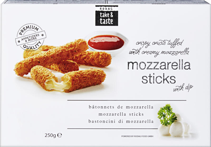 Finger food Rodag, Bastoncini di mozzarella, 250 g