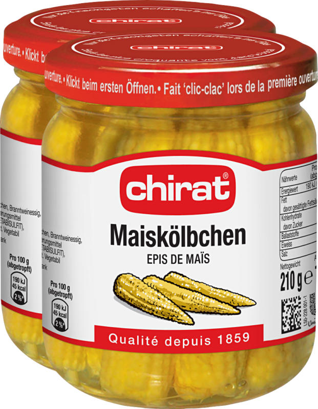 Pannocchiette Chirat, 2 x 125 g