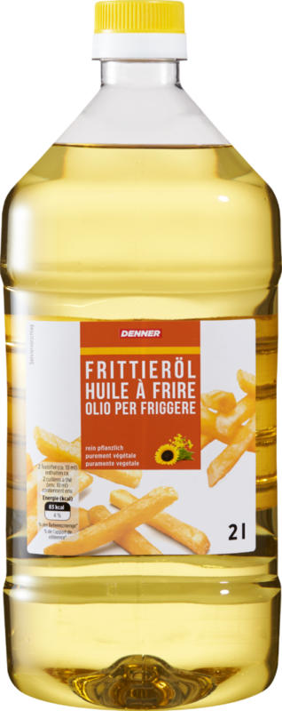 Olio per friggere Denner, puramente vegetale, 2 litri