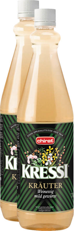Aceto di vino alle erbe Kressi Chirat, 2 x 1 litro
