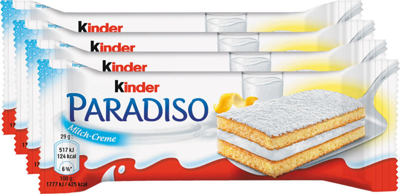Ferrero Kinder Milchriegel Paradiso, 4 x 29 g