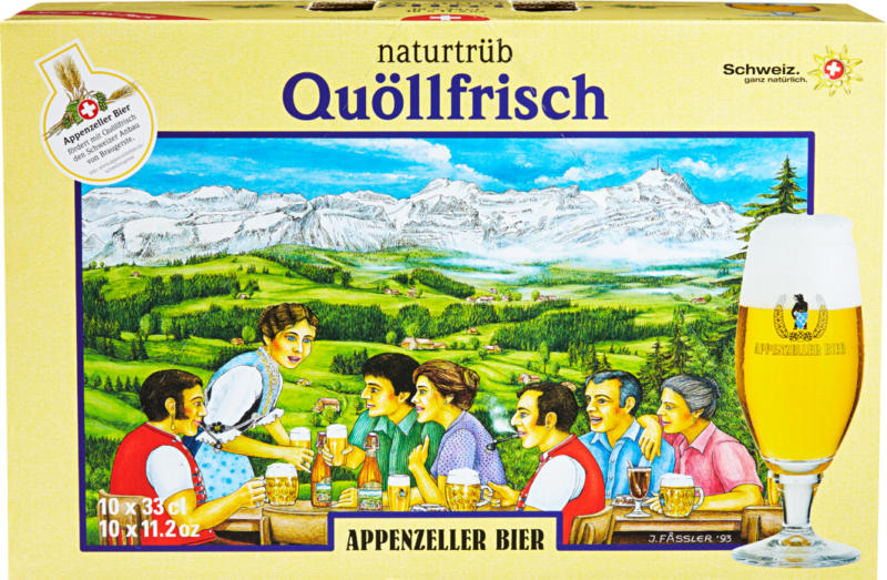 Appenzeller Bier Quöllfrisch, naturtrüb, 10 x 33 cl