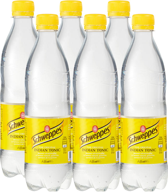 Schweppes Indian Tonic, 6 x 50 cl