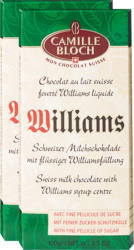 Tavolette di cioccolata Camille Bloch, Ripiena con Williams liquido, 2 x 100 g